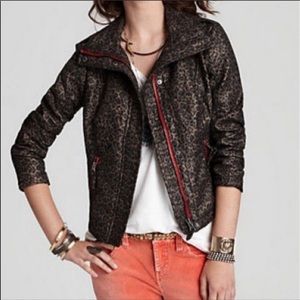 FREE PEOPLE | WE THE FREE Leopard Pop Moto Jacket